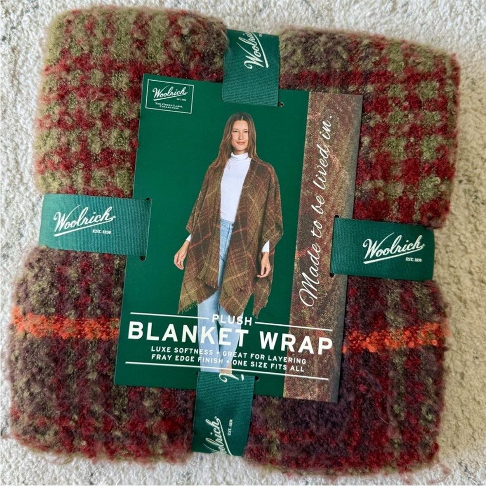 Woolrich shawl wrap